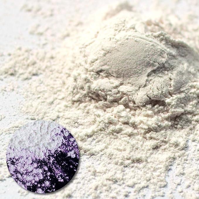 Ceya Interference Mica Powder, 1.8oz/ 50g Ghost Purple Chrome Nail Powder, Cosmetic Grade Pearlescent Effect Color Shift Pigment for Epoxy Resin, Makeup, Nail Polish, Soap Candle Making, Slime, Paint
