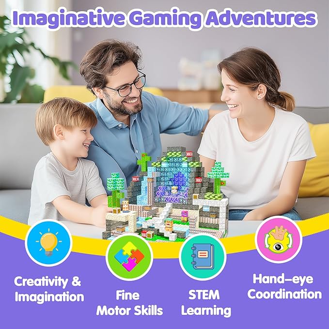 Magnetic Blocks, 150PCS Magnetic Building Blocks, Stacking Magnets for Kids, Sensory Toy for STEM Constructions Magnet Blocks for Boys Girls Age 3+, Christmas Birthday Gifts