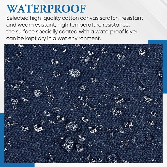 Canvas Patch 5.5 x 8 Inches 6Pcs Self-Adhesive Waterproof Canvas Patch Kit for Repairing Tents,Sofas,Boat Covers,Camping Chair,Awnings,Car Seats.(Dark Blue)