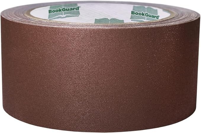 BookGuard 2 Inch Premium Bookbinding Repair Cloth Tape, 15 Yard Roll, Brown