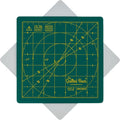 The Quilted Bear Rotating Cutting Mat 7" x 7" - Locking & Rotating Self Healing Cutting Board for Sewing, Fabric & Effortless Quilting - 360 Degree Sewing Supplies Mat for Craft Table (Green)