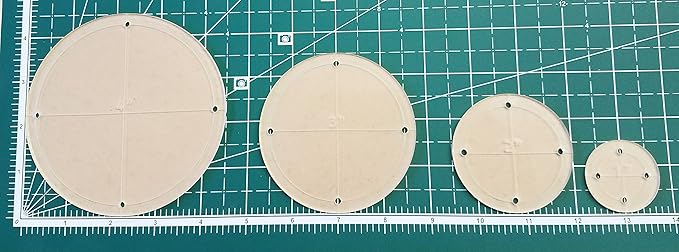 Hexagon, Circle, and Square Acrylic Quilting Templates - 12 Pieces with 4", 3", 2", 1" Sizes - 1/4" Seam Allowance - Durable Clear Acrylic for Quilting, Patchwork, Sewing, & DIY Projects