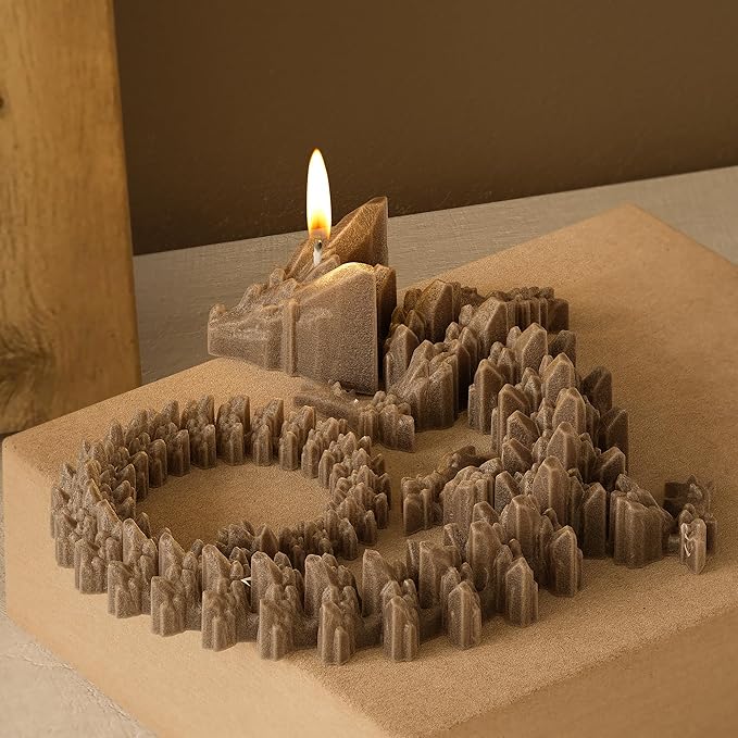 Diamond Dragon 3D Animal Dinosaur Mold - Round and Long Dragon, Animal and Dinosaur Silicone and Resin Casting Mold for Candle Making and Home Decor