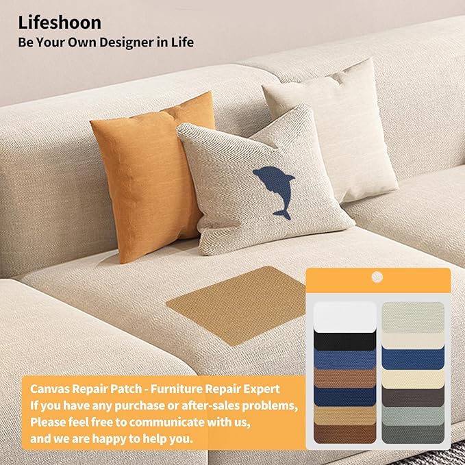 Fabric Repair Patches, 35X79 Inch Canvas Self-Adhesive Fabric Patches Tape Durable, DIY Large Canvas Repair for Sofa, Couches, Furniture, Chair, Clothing （35X79 Inch, Dark Blue）