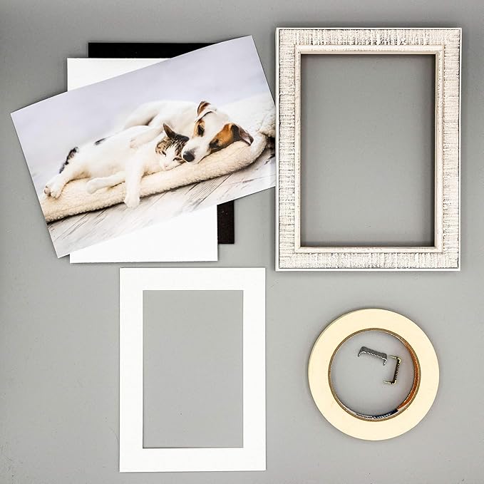 Pack of 25 Acid Free 8x10 Mats Bevel Cut for 5x8 Photos - Oyster Shell White Precut Matboards For Pictures, Photos, Framing - 4-ply Thickness