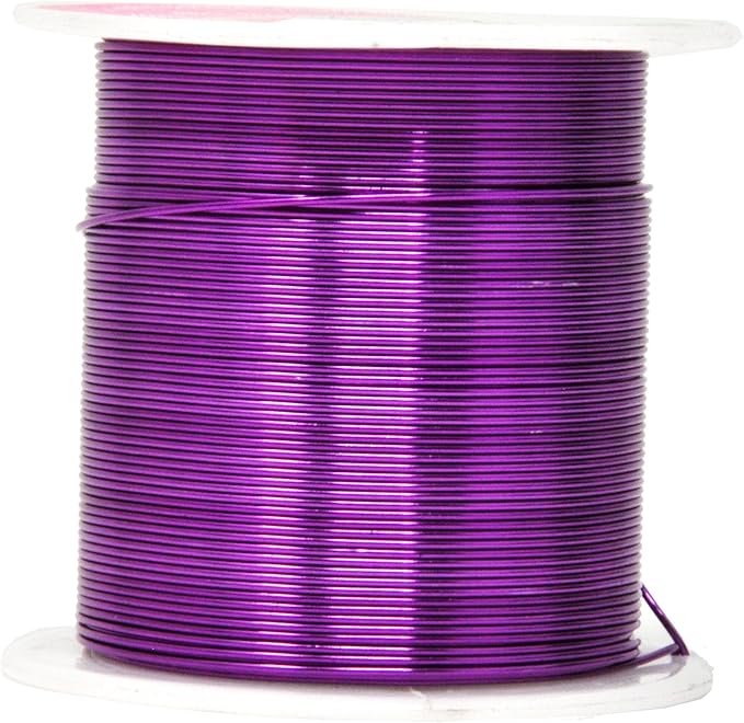 Mandala Crafts 22 Gauge Anodized Aluminum Craft Wire for Jewelry Making - 450 FT Colored Flexible Silver Copper Purple Gold Brown Red Wire - Bendable for Bonsai Armature Crafting Sculpting