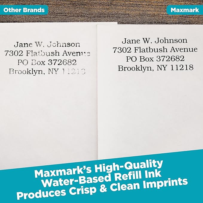 MaxMark Premium Refill Ink for self Inking Stamps and Stamp Pads, Olive Green Color - 2 oz.