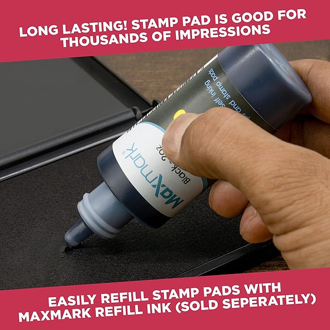 Large Premium Red Ink Stamp Pad - 5" by 7" - Quality Felt Pad