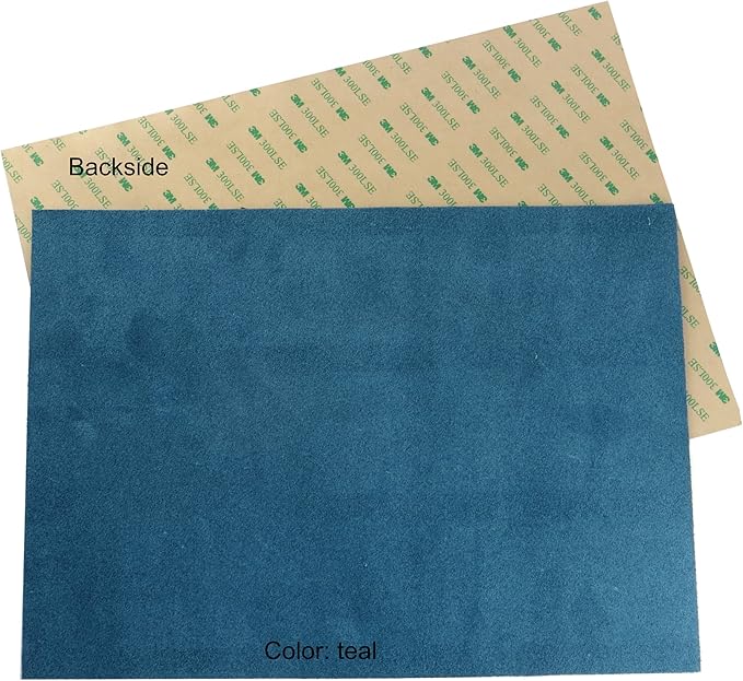 Premium Quality Suede Sheets 8.5"x12" with Super-Strong self-Adhesive Backing. Ideal for Making Peel-and-Stick (self-Stick, Stick-on) Soles for Dance Shoes, [SUEDE-DIY-r01].