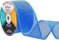 Mandala Crafts Sky Blue Burlap Ribbon 2 Inches Wide Jute Ribbons for Crafts - 20 Yds Roll Rustic Burlap Wrap Trim Ribbons for Wreaths Bows Wedding Party Decoration