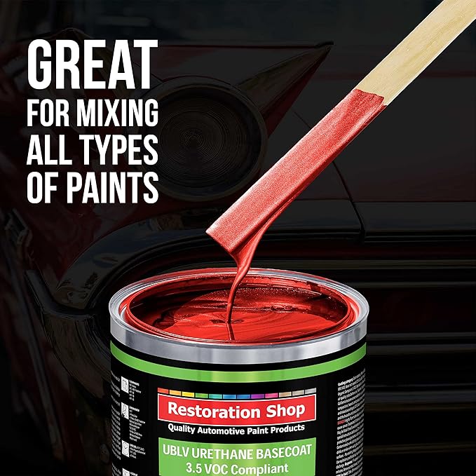 Custom Shop Craft and Paint Sticks - (Pack -100 Sticks) 12" Inch Premium Grade Wood Stirrers/Paddles - Use for Wood Crafts, Mixing Epoxy Resin or Paint, Garden Sign Posts