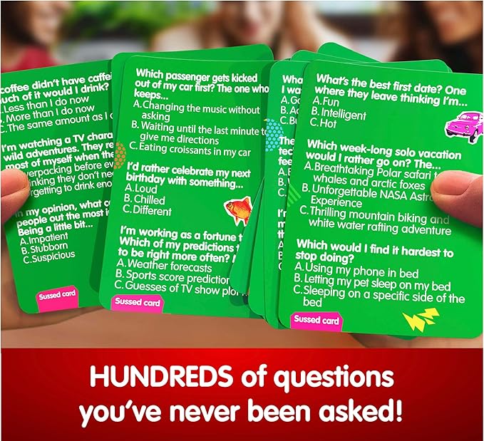 SUSSED “What Would You Do?” Pocket-Sized Question Cards – 231 Fun Conversation Starters for Teens Ages 15+ & Adults | Gift for Travel, Office, Friends & Road Trips