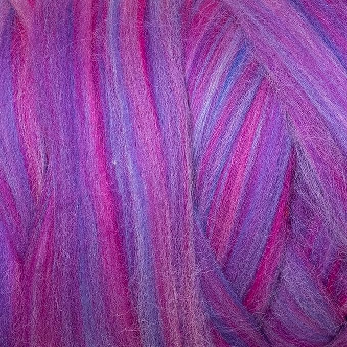 Kondoos Multi Colored Natural Wool roving, 1 lb. Best Wool for Needle Felting, Wet Felting, handcrafts and Spinning. (Candy, 1lb)