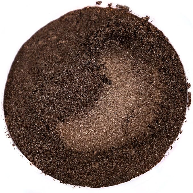 Rolio Premium Brown Mica Powder - Mudpie Brown (100G / 3.5 oz) - 1 Jar of Pigment Powder for Epoxy Resin, Dye, Soap Making, Nail Polish, Paint, Candle Making, Bath Bombs, Slime