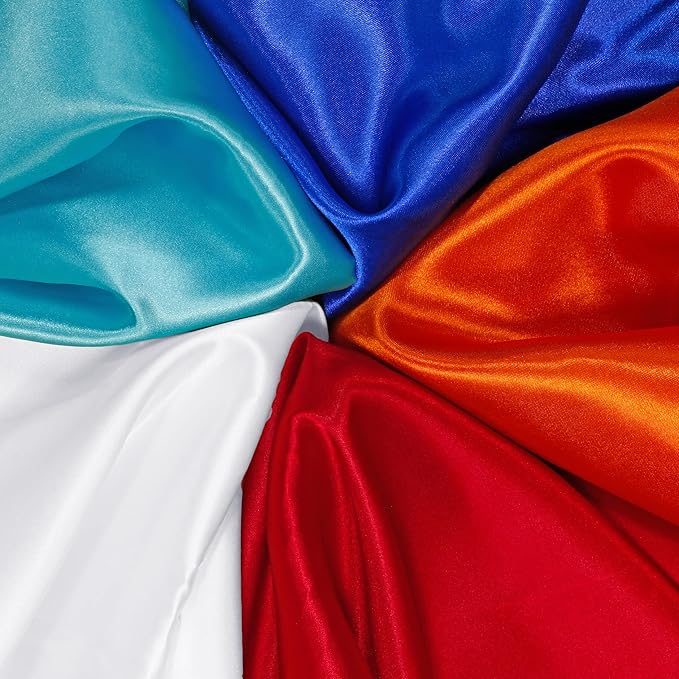 RUDONG M White Satin Fabric by The Yard, 1 Yard x 60 Inch Wide Silky Charmeuse Satin Fabric, Soft Satin Fabric for Wedding Decorations, Bridal Dress, Sewing, Accessories, DIY Crafts