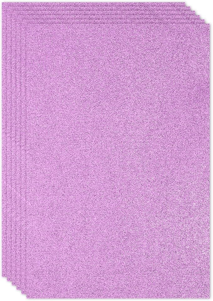 PATIKIL 2mm(1/10") Thick Non Adhesive Glitter Foam Sheet 16x24inch(40x60cm) Dark Purple, EVA Shiny Foam Board for Craft, 6 Pcs