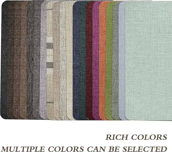 Coarse Linen Repair Patches, Self-Adhesive Linen Fabric Patches, 8X11 inch 2 PCS, Multi Color, Can be Used for Linen Sofa Repair and Linen Clothes Repair(8" x 11"-2PCS,Dark Blue)